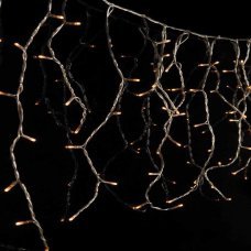 Κουρτίνα LED Επεκτεινόμενη Εξωτερικού Χώρου, με 200 Λευκά Θερμά Λαμπάκια και Διάφανο Καλώδιο 31V (2x1m)